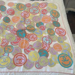 Chanel Silk CC scarf